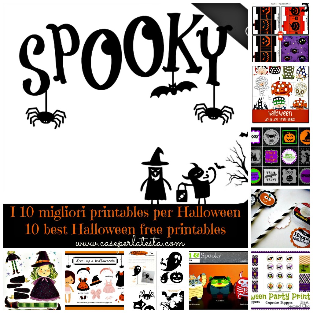 raccolta 10 migliori printables per halloween