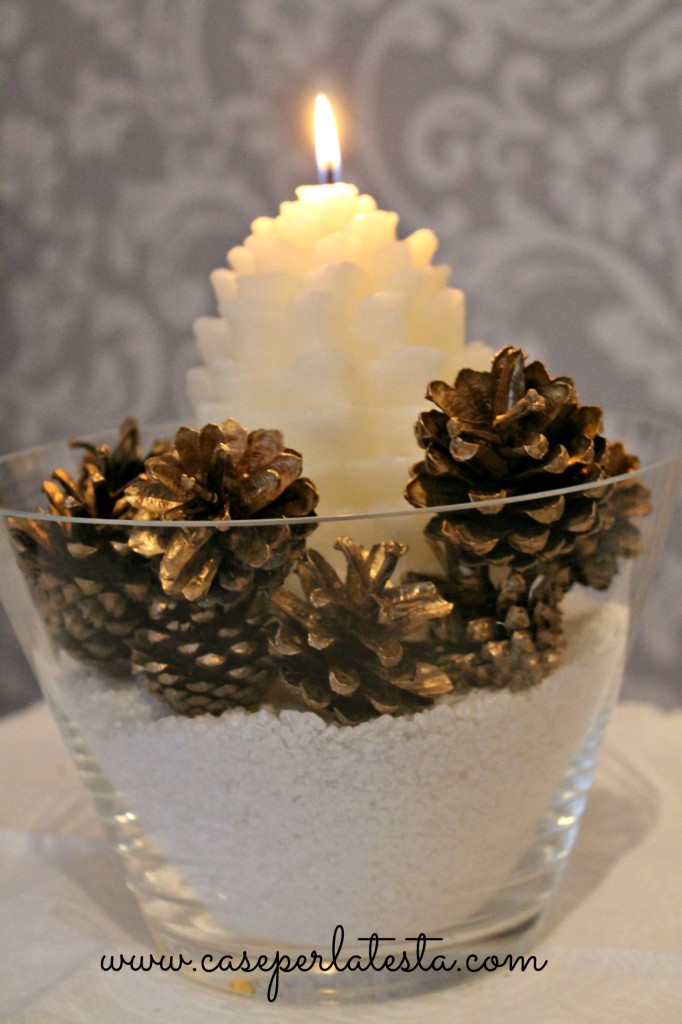 centerpiece christmas pine cone