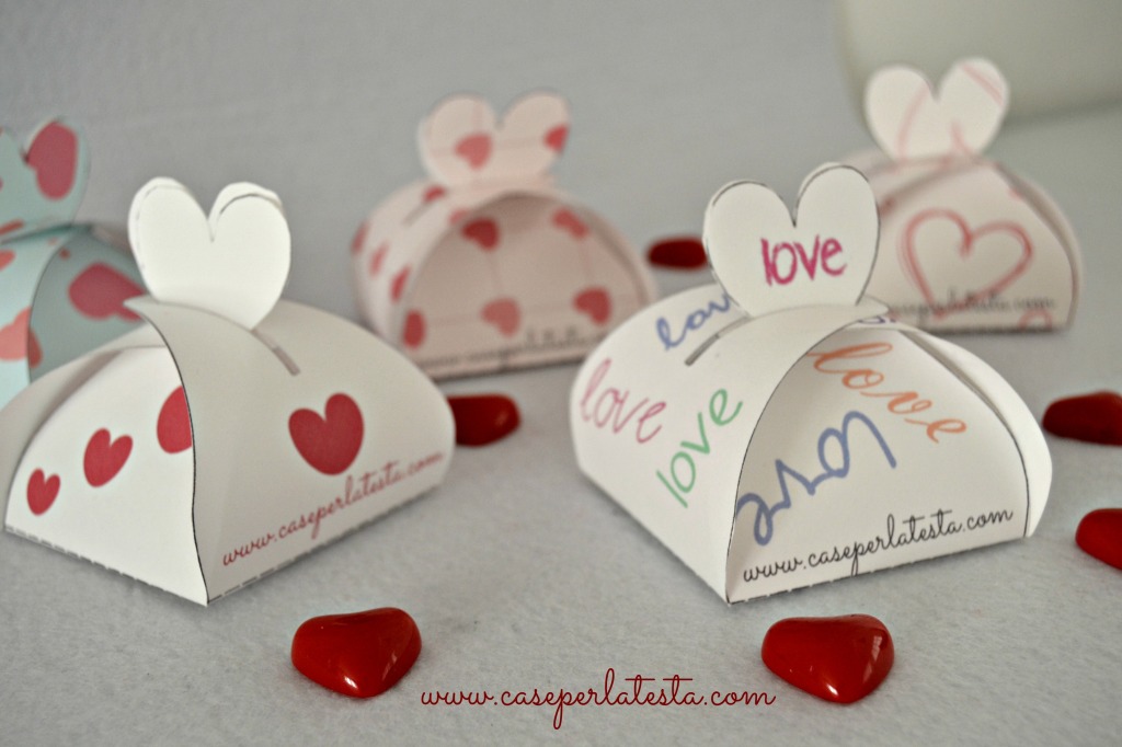 Scatolina per San Valentino stampabile * Printable Valentine's day