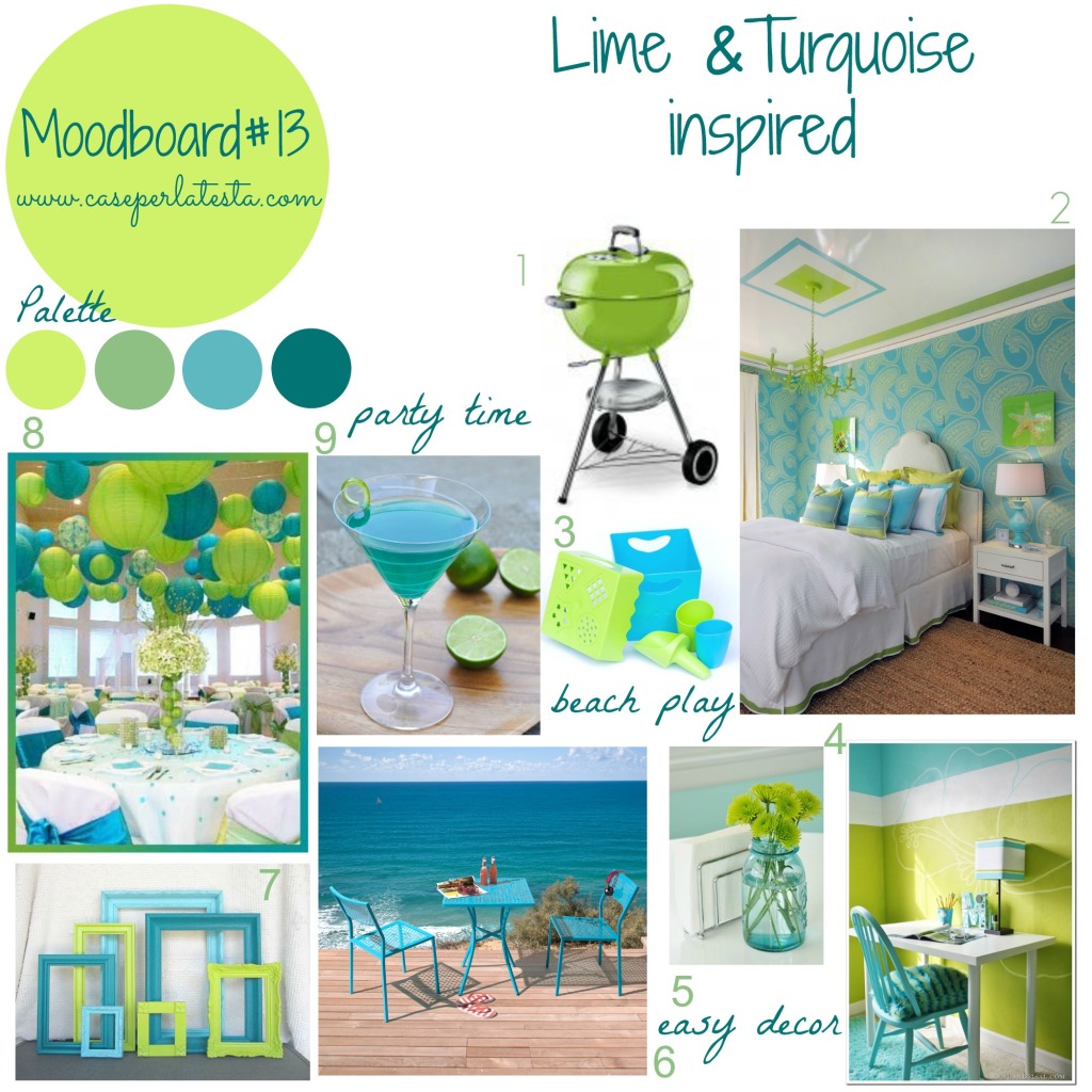 Moodboard#13 - Lime& Turquoise