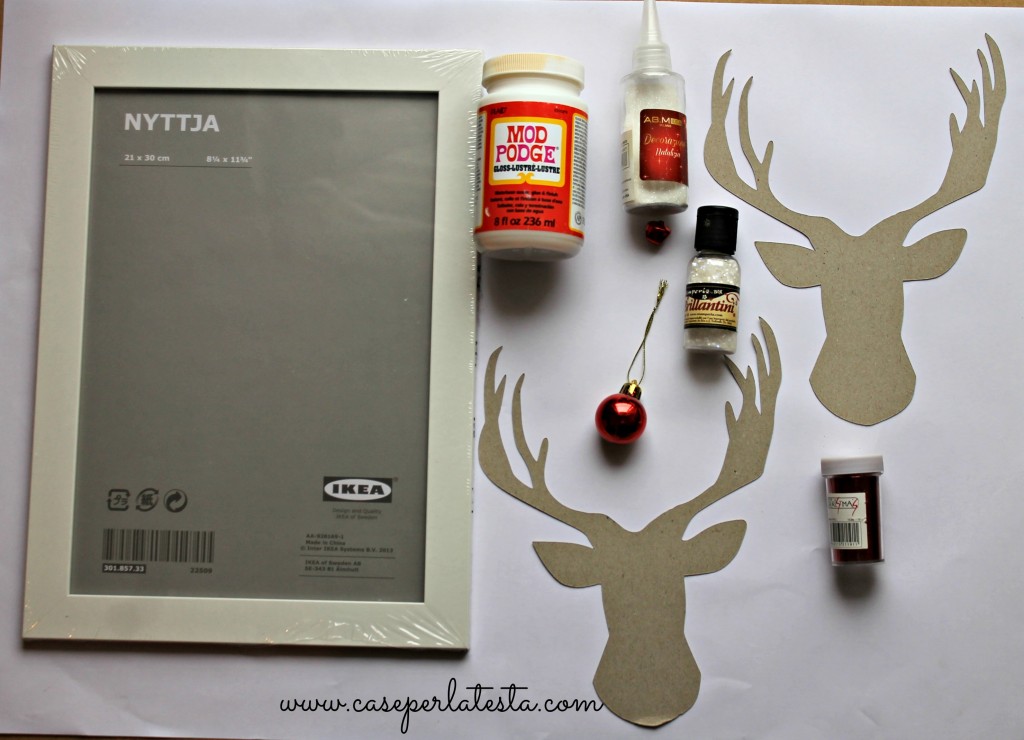 diy glitter reindeer art