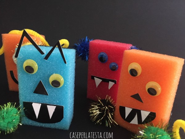 Mostri di spugna fai da te * DIY sponge monsters - Caseperlatesta